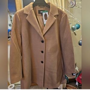 DKNY Ladies Wool Blend Coat - camel nwt